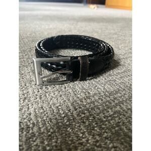Tommy Bahama men’s braided black leather belt size 38-40